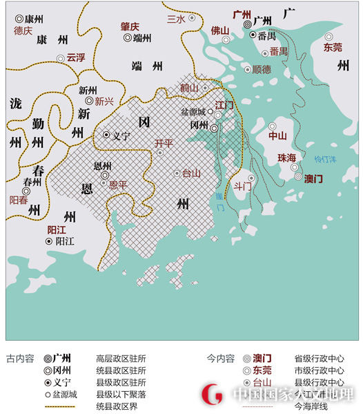 江门历史地图（741年）